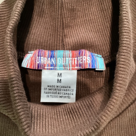 Urban Outfitters Brown Mock-neck Crop Top With Detached Sleeves - Picture 4 of 5